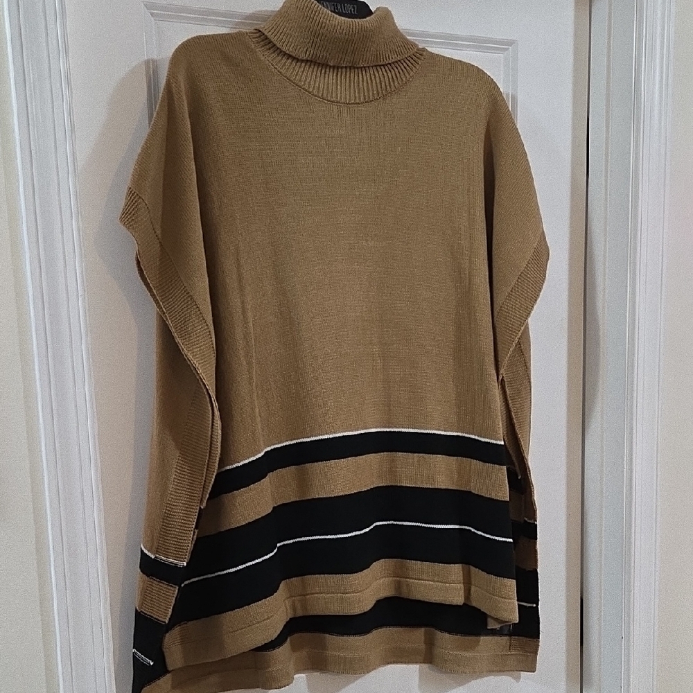 Lane BRYANT Stylish Tan and Black Women's Sweater